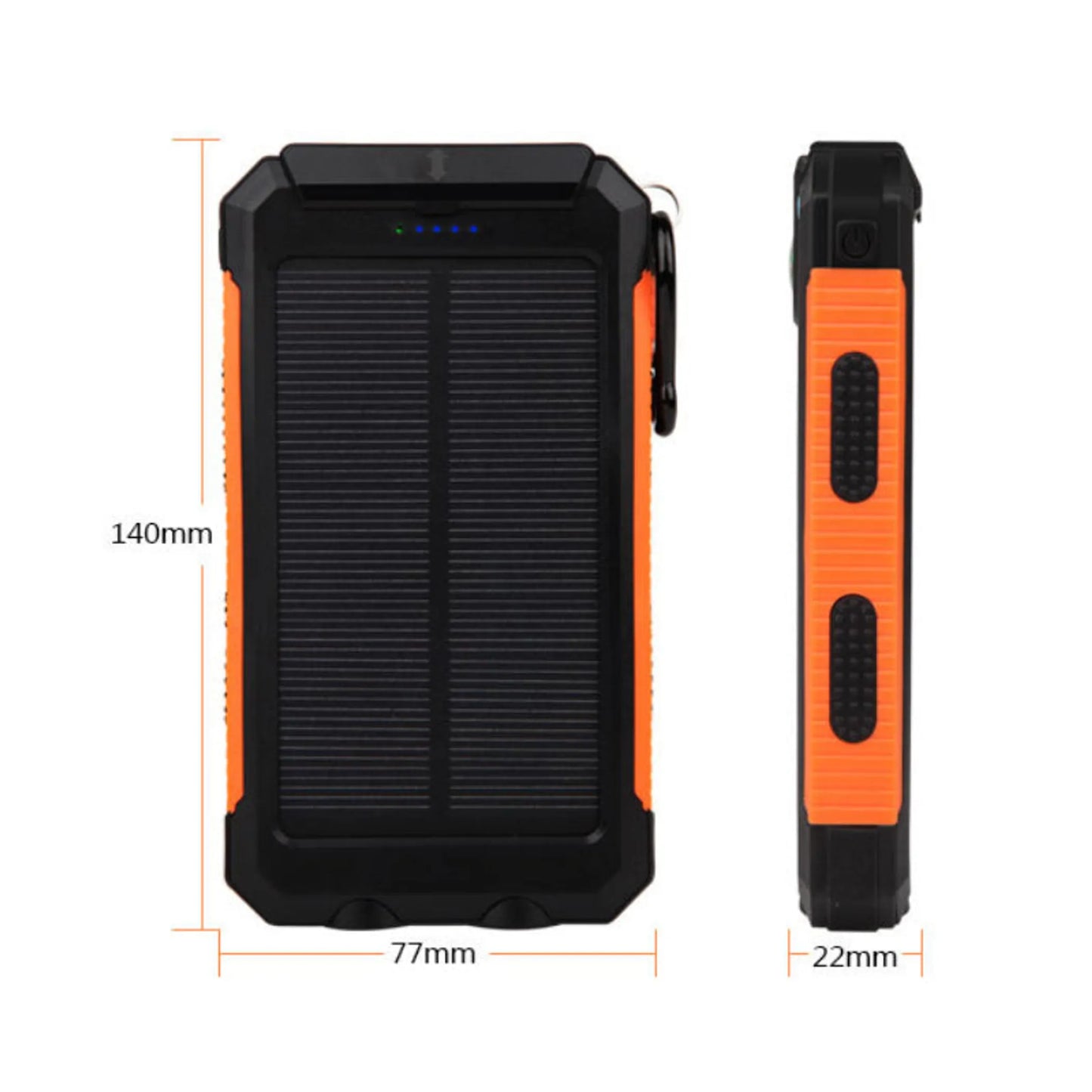 Jumbo Capacity 20,000 mAh Waterproof Solar Power Bank