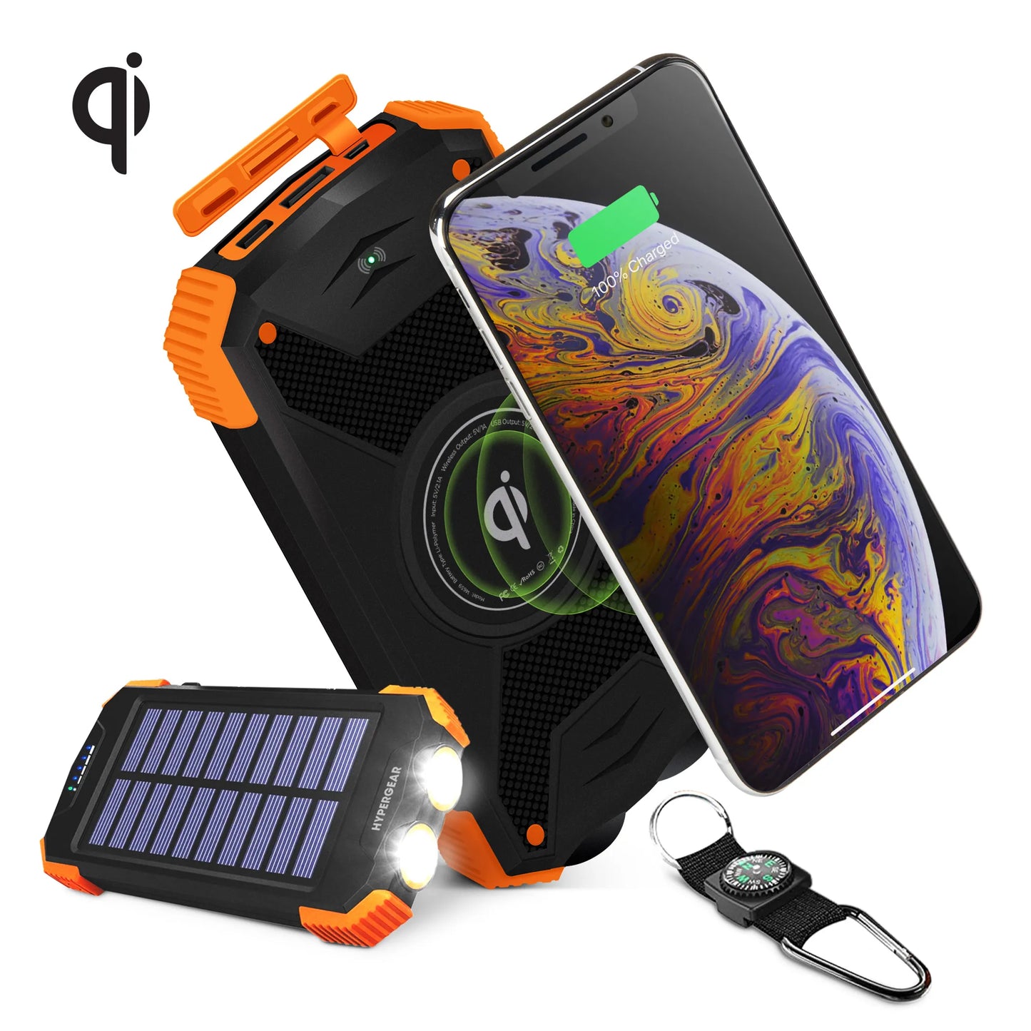 Solar 10000mAh Wireless Power Bank