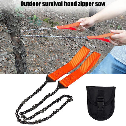 Portable Survival Chain Saw; Pocket Camping Hiking Tool; Outdoor Hand Wire Saw